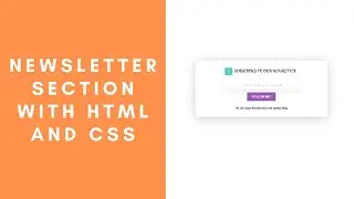 Newsletter Section Design with HTML And CSS || WebMode