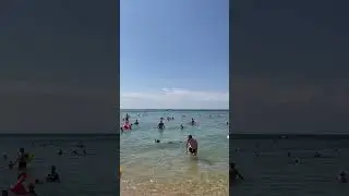 Витязево Пляж. Посмотрите сколько отдыхающих! Море теплое и прозрачное! #shorts_video
