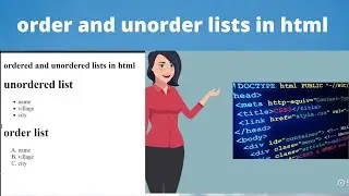 ORDER AND UNORDER LISTS IN HTML | HOW TO USE THEM |ORDER LIST AND UNORDER LIST BY 