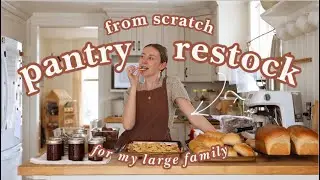 Huge Pantry Restock FROM SCRATCH | breakfast sausage, chicken bouillon, bounty bark, jam, & more!