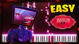 Hazbin Hotel - Stayed Gone (Alastor and Vox Battle Song) | EASY Piano Tutorial by OCTOBER