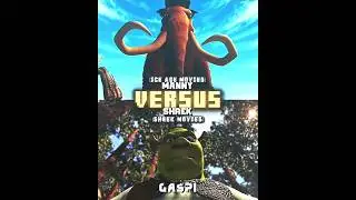 Manny Vs Shrek #iceage #shrek #whoisstrongest #shorts