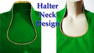 Halter neck design cutting and stitching for kurti / Suit / Kameez in Hindi