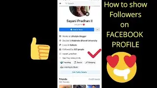 how to show followers on facebook profile 2020 | On Mobile | Sayani Pradhan