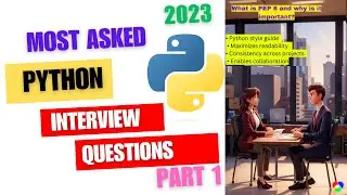 53 Python Interview Questions | Part 1 | Most Asked Interview Question |  For Freshers Experienced