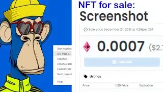 Selling a screenshot as an NFT