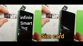 comment mettre une puce et carte mémoire SD pour le infinix smart 7, How to put a sim card