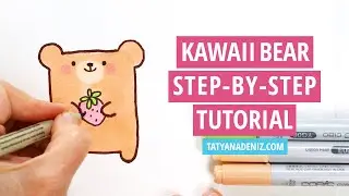 How to Draw Kawaii Bear Easy Step-by-step | Guided Drawing Tutorial