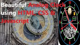 Beautiful Analog Clock using HTML, CSS & Javascript | Analog clock with custom paint