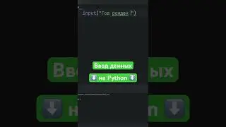 Ввод данных на Python. Функция input() 