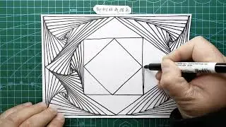 悖论就是顺逆组合画法，随意组合瞬间出效果-Relaxing Spiral Drawing - Abstract Art Therapy - Amazing 3D Pattern