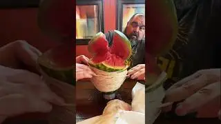 Watermelon Explodes Using Rubber Bands #youtubeshorts #watermelon #rubberband #explosion