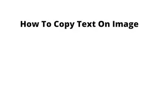 How To Copy Text On Image