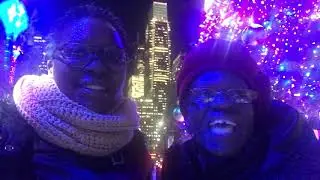 Out and About with Kumechacha! The Mayor's Christmas Tree in Philadelphia Winter Village is LIT!