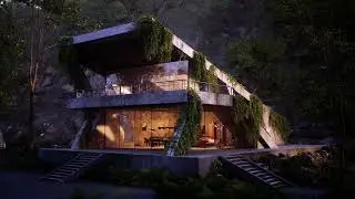 Brutalist House in the Forest with Unreal Engine 5 ( Lumen)