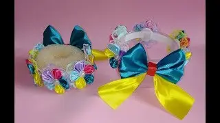 Радужная резинка на пучок/МК