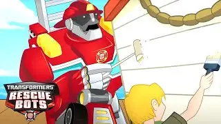 Pintando o navio! | Transformers Rescue Bots | COMPILAÇÃO | Desenho animado infantil