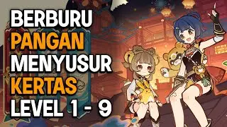 Berburu pangan menyusur kertas Level (1 - 9) | Pesona corak angin musim semi event | Genshin Impact