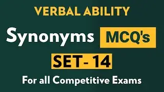 Test your Vocabulary (Synonyms)  | Set-14 | 10 questions |