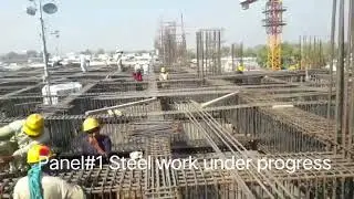 Steel works under progress.