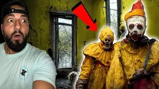 THE HOMELESS GUY DRESSED AS IT CLOWN WAS HIDING IN THE ATTIC AT MY ABANDONED HOUSE!