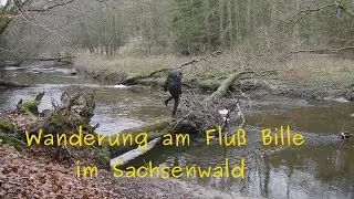 Wandern am Fluß Bille im Sachsenwald/Walk at river Bille