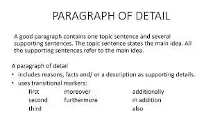 PYI Paragraph of detail (IN-1 Lesson 1)