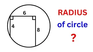 Find the radius of the circle | Geometry Question | Important Geometry And Algebra Skills Explained