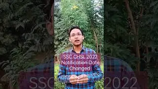 SSC CHSL 2022 Notification Date Changed #shorts #bhartinews