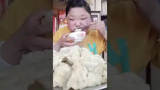 Large Panda Eating Delicious Dumplings Mukbang ASMR