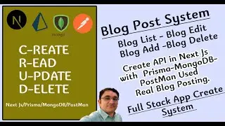 Next.js API CRUD Operation with MongoDB and Prisma for Blog Post System | Hindi Tutorial