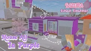 Reveiw Rumah Serba Ungu💜|| BUILDING SAKURA SCHOOL SIMULATOR🌸