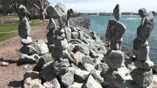 Rock Balancing in Sea Port Village San Diego