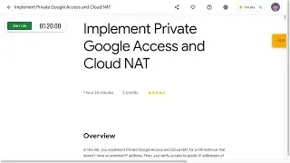 Implement Private Google Access and Cloud NAT