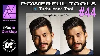 Turbulence tool. EASILY create a perm or Afro AffinityPhoto iPad & Desktop photo manipulation