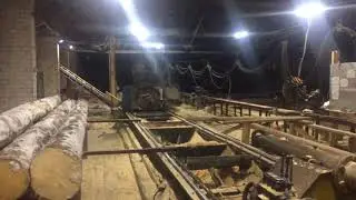Производство дома из оцилиндрованного бревна