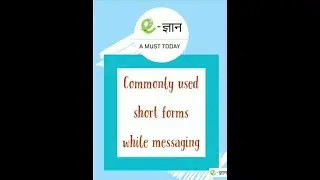 Commonly used short forms while messaging