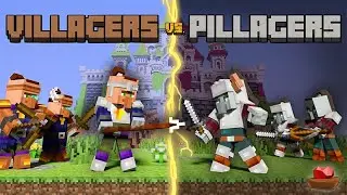 Villagers VS Pillagers Who’s Going To Win In | Minecraft |