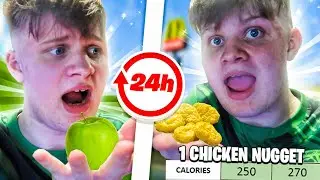 Only Eating RECOMMENDED Serving Sizes For a Day! (24 HOUR FOOD CHALLENGE)
