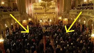 Oameni fără capete prezenți la Sfânta Liturghie