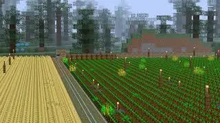 Harvesting THE WHEAT SQUARE - Valhelsia 3 1.16 / CREATE mod.