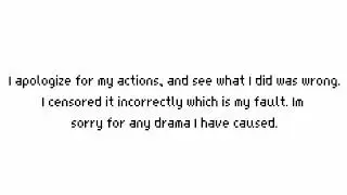 Important [] apology+other important announcement