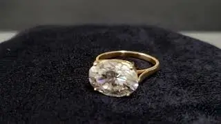 Moissanite Diamond 18k Yellow Gold Ring #kjewelryaccessories #jewelry
