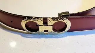Gold Salvatore Ferragamo Belt. Red and black.