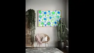 Timelapse video of making a painting from my Exploflora Series.
