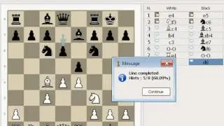 Тренировка итальянской партии в программе LucasChess