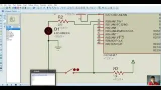 Vi Điều Khiển 16F887 sử dụng 1 SW điều khiển 1 đèn LED