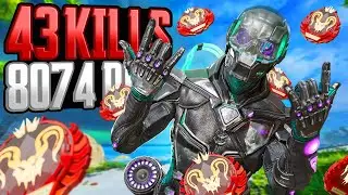 SOLO Octane 43 KILLS and 8,074 Damage Apex Legends Gameplay Season 22