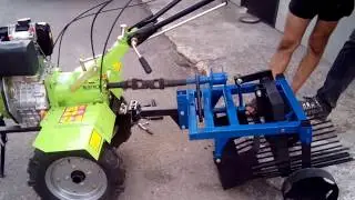Грохотная картофелекопалка на воздушный мотоблок, на ВАЛ ОТБОРА МОЩНОСТИ