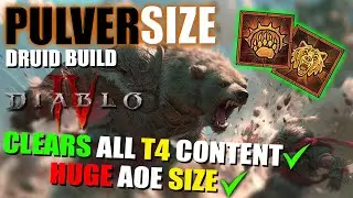 Diablo 4 - PulverSIZE Druid Build (QoL Pulverize) HUGE AoE for EASY Farming!